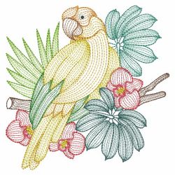Rippled Tropical Birds 08(Lg) machine embroidery designs
