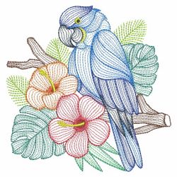 Rippled Tropical Birds 09(Lg) machine embroidery designs