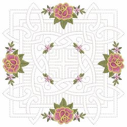 Trapunto Celtic Roses Quilt 3(Lg) machine embroidery designs