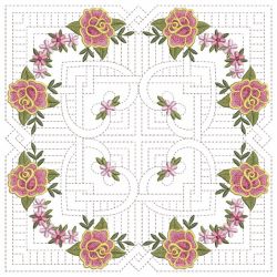Trapunto Celtic Roses Quilt 3 03(Md)