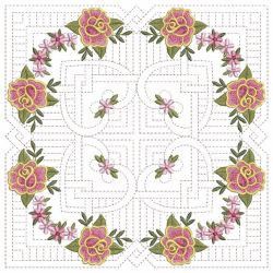 Trapunto Celtic Roses Quilt 3 03(Lg)