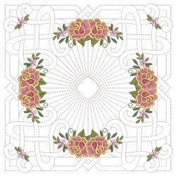 Trapunto Celtic Roses Quilt 3 07(Sm) machine embroidery designs