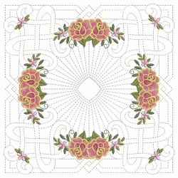 Trapunto Celtic Roses Quilt 3 07(Md) machine embroidery designs