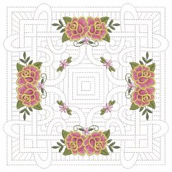 Trapunto Celtic Roses Quilt 3 09(Sm) machine embroidery designs