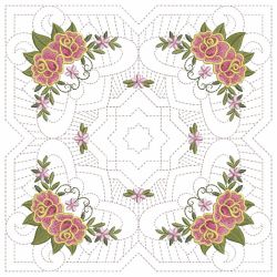 Trapunto Celtic Roses Quilt 3 10(Md)