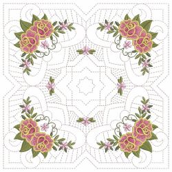 Trapunto Celtic Roses Quilt 3 10(Lg)