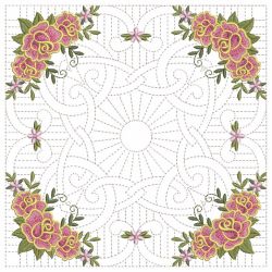 Trapunto Celtic Roses Quilt 3 12(Sm) machine embroidery designs