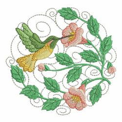 Hummingbird Flowers Circle 02(Sm) machine embroidery designs