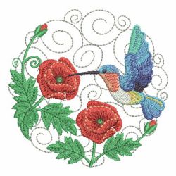 Hummingbird Flowers Circle 03(Sm) machine embroidery designs