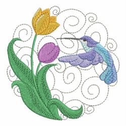 Hummingbird Flowers Circle 04(Sm) machine embroidery designs