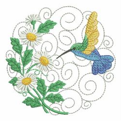 Hummingbird Flowers Circle 05(Lg) machine embroidery designs