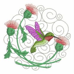 Hummingbird Flowers Circle 07(Lg) machine embroidery designs