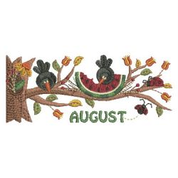 Months Of The Year Branch 08(Sm) machine embroidery designs