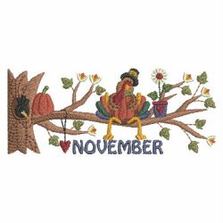 Months Of The Year Branch 11(Lg) machine embroidery designs