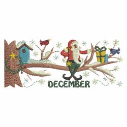 Months Of The Year Branch 12(Lg) machine embroidery designs