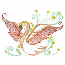 Elegant Swans 4 10(Sm) machine embroidery designs