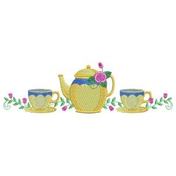 Tea Time Border 01 machine embroidery designs