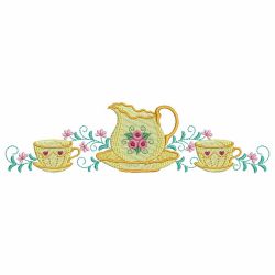 Tea Time Border 03 machine embroidery designs