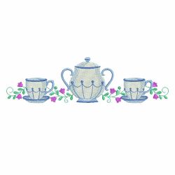 Tea Time Border 04 machine embroidery designs