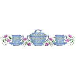 Tea Time Border 08 machine embroidery designs