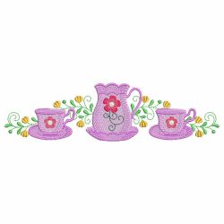 Tea Time Border 10 machine embroidery designs