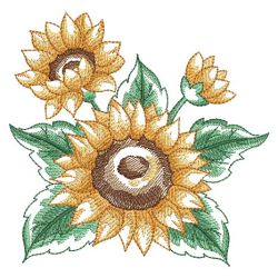 Watercolor Sunflowers 2 03(Md) machine embroidery designs