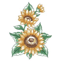 Watercolor Sunflowers 2 06(Lg) machine embroidery designs