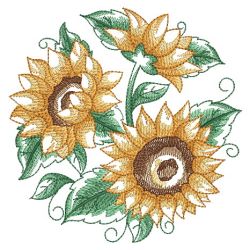 Watercolor Sunflowers 2 07(Md) machine embroidery designs