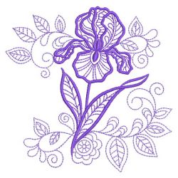 Redwork Flowers Of The Month 02(Sm) machine embroidery designs