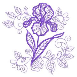 Redwork Flowers Of The Month 02(Md) machine embroidery designs