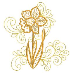 Redwork Flowers Of The Month 03(Sm) machine embroidery designs