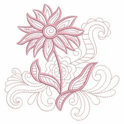 Redwork Flowers Of The Month 04(Sm) machine embroidery designs