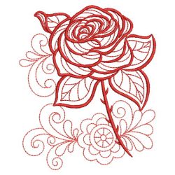 Redwork Flowers Of The Month 06(Lg) machine embroidery designs