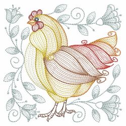 Rippled Chickens 02(Sm) machine embroidery designs