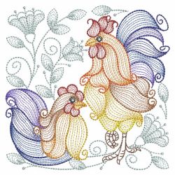 Rippled Chickens 03(Md) machine embroidery designs