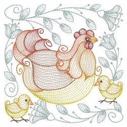Rippled Chickens 04(Lg) machine embroidery designs