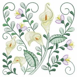 Rippled Floral Fantasy 03(Lg) machine embroidery designs