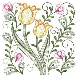 Rippled Floral Fantasy 06(Lg) machine embroidery designs