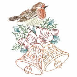 Vintage Christmas Robin 03(Md) machine embroidery designs