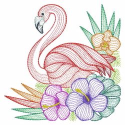 Tropical Flamingo 02(Md) machine embroidery designs