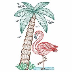 Tropical Flamingo 03(Md) machine embroidery designs
