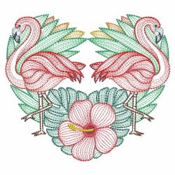 Tropical Flamingo 04(Md) machine embroidery designs