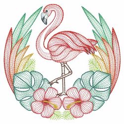 Tropical Flamingo 07(Lg) machine embroidery designs