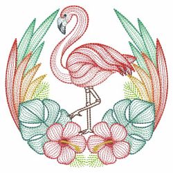Tropical Flamingo 07(Lg) machine embroidery designs