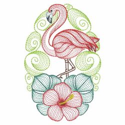 Tropical Flamingo 09(Lg) machine embroidery designs