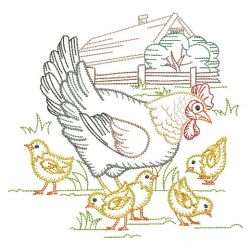 Vintage Chickens 2 08(Sm) machine embroidery designs