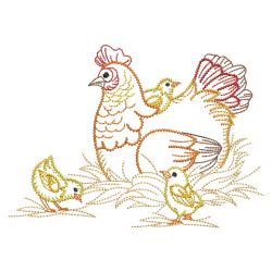 Vintage Chickens 2 10(Lg) machine embroidery designs
