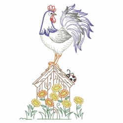 Vintage Chickens 2 11(Lg) machine embroidery designs
