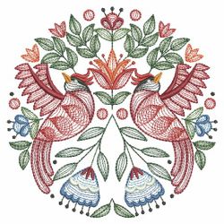 Folk Art Birds 05(Md) machine embroidery designs