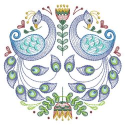 Folk Art Birds 09(Sm) machine embroidery designs